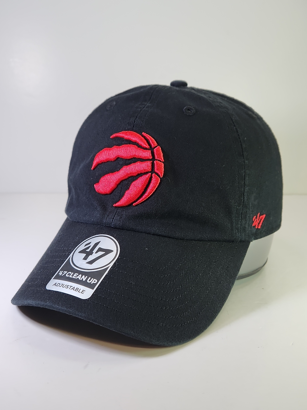 Toronto Raptors Cap. Black Baseball Cap with Red Logo